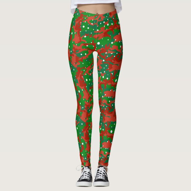 Legging Haus Da Camuflagem De Camo Xmas (Frente)