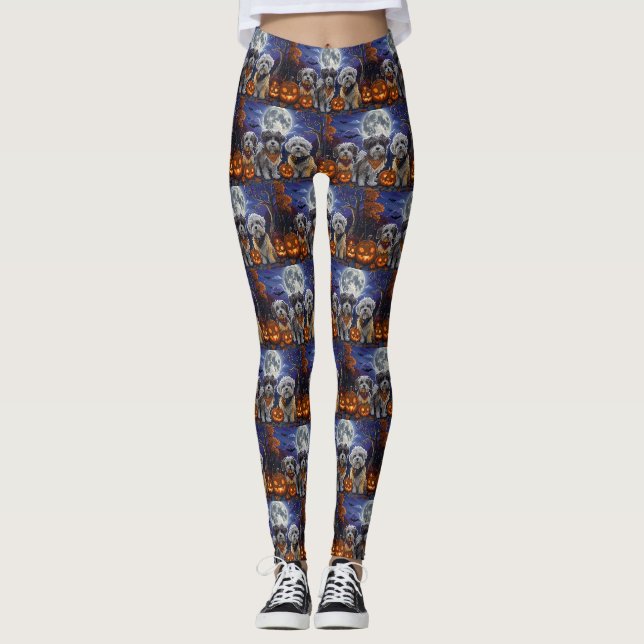 Legging Havanês Halloween Assustador (Frente)