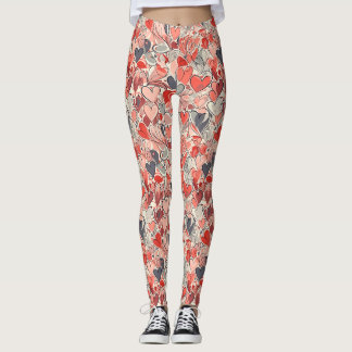 Legging Heart Pattern - Cute and Lovely Valentine's Day