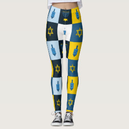 Legging hebrew hanukkah colorblock
