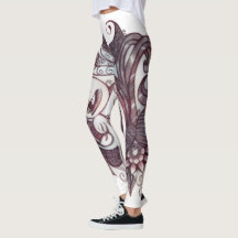 henna feather pants