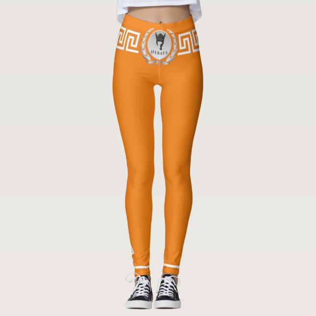 Legging Hermes, Laurels, chave grega, Hermes Wings Designe (Frente)