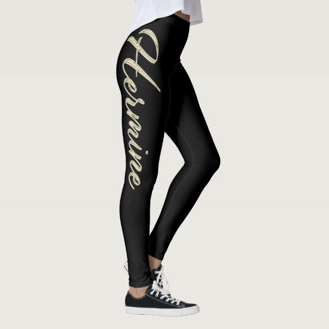 Legging Hermine white gold Handwriting Hose (Direita)