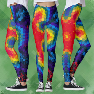 Legging Hex Mandala Red Yellow e Blue