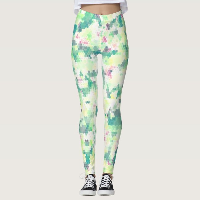 Legging Hexágono Brilhante (Frente)
