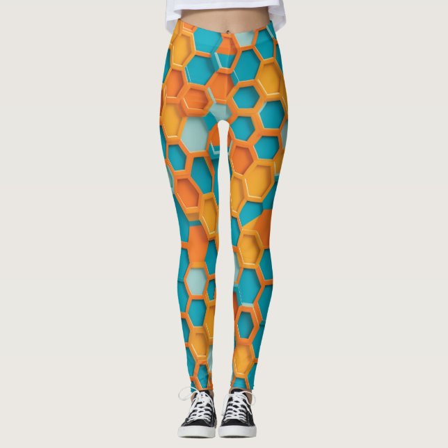 Legging Hexágono moderno (Frente)