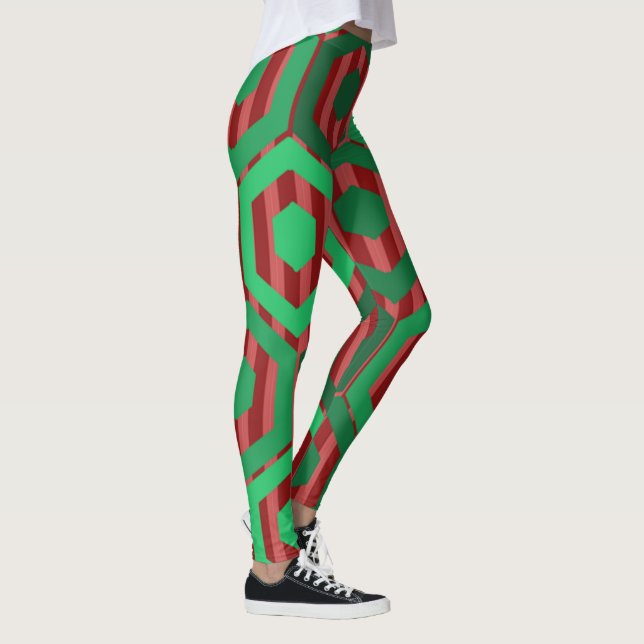 Legging Hexágonos de Natal (Direita)
