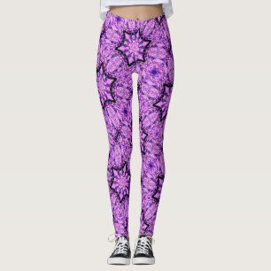 Legging hexágonos roxos