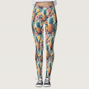 Legging Hibiscus e Abacaxi