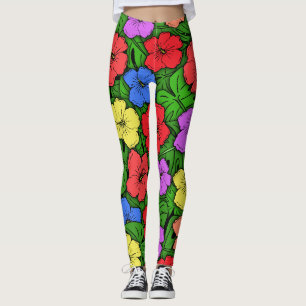 Legging Hibiscus & Monstera #4