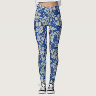 Legging Hibiscus Pareau afligiu tropicais havaianos