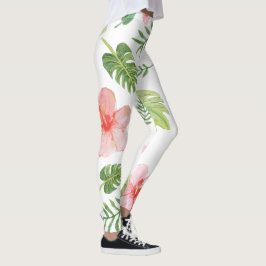 Legging Hibiscus Tropical Floral