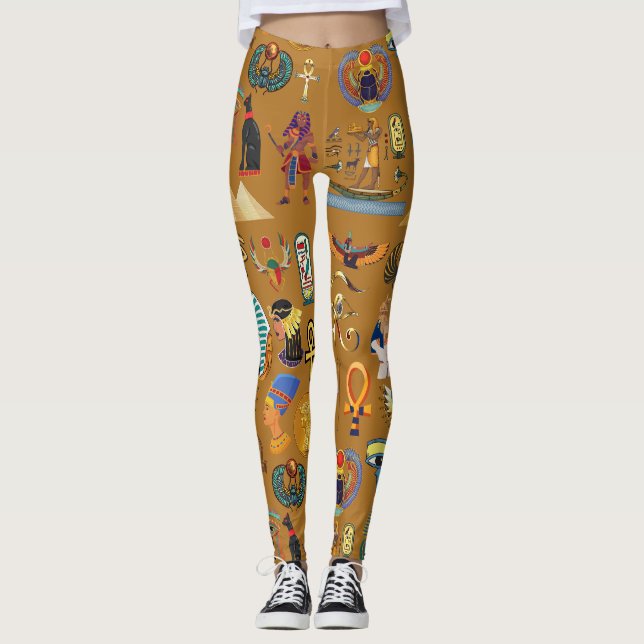 Legging Hieroglifo Egípcio Antigo - Padrão Hieroglifo (Frente)