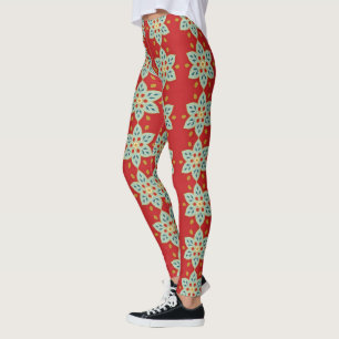 Legging Hip Holiday Star Natal Mulheres Design Ornamentais
