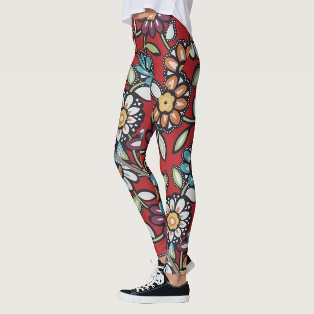 Legging Hippie colorido flower power groovy Thunder_Cove (Esquerda)