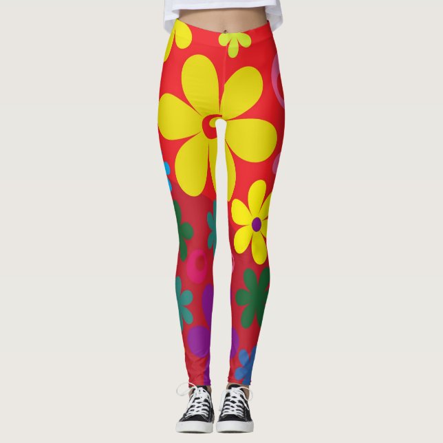 Legging Hippie de alimentação da ventoinha (Frente)