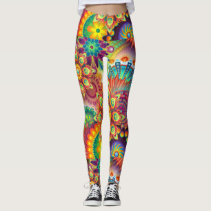 Legging Hippie Groovy Techno Psychedelic Thunder_Cove