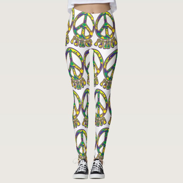 Legging Hippie Peace Sign 60s 70s (Frente)