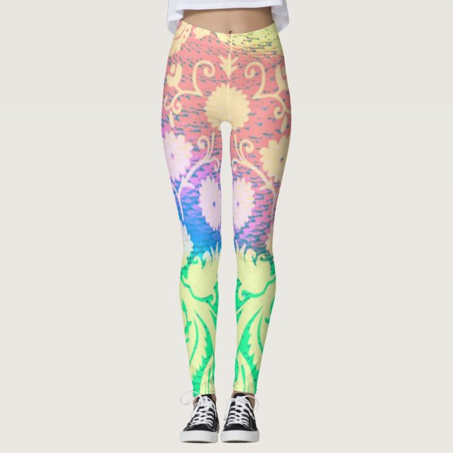 Legging Hippie-tecido-| Zazzle_Growth. (Frente)