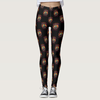 Legging Hippie Tie Dye Cat Amantes da Paz - Sinal Personal