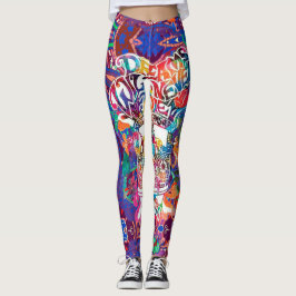 Legging Hippie Van Dreams Esperam Paz Amor Tie Dye