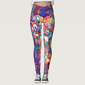 Legging Hippie Van Dreams Esperam Paz Amor Tie Dye