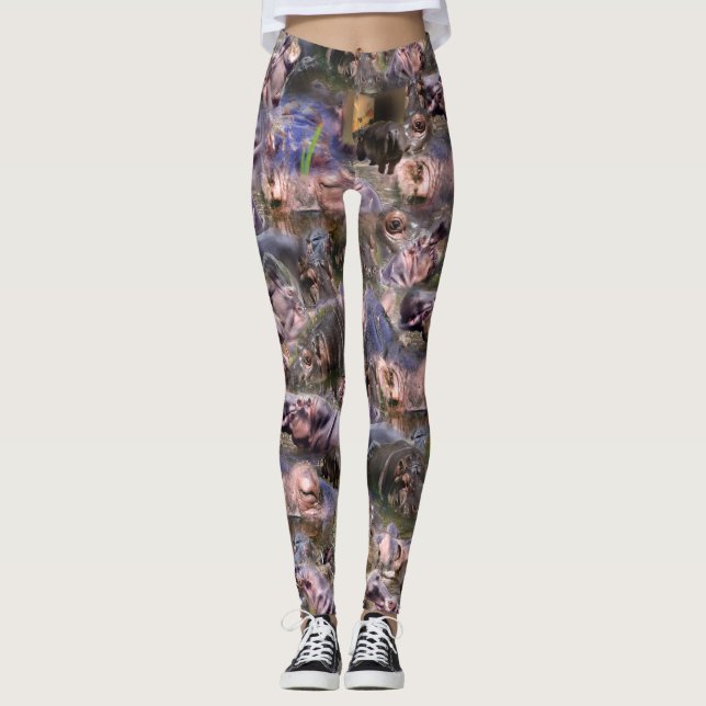 Legging Hippo Picture Collarge, (Frente)