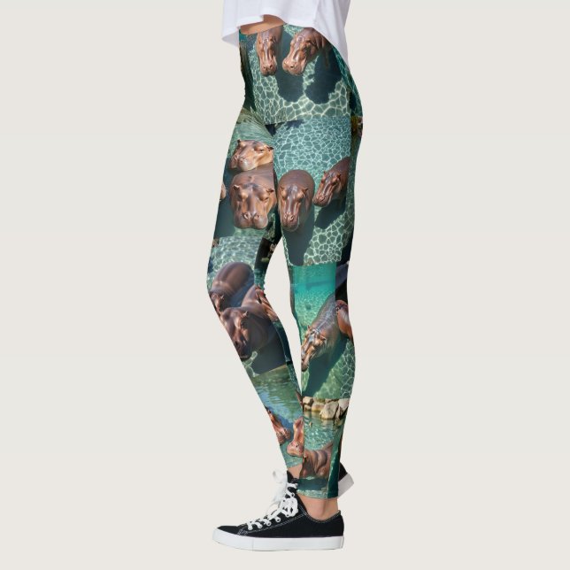 Legging Hippos no Play: Um Paraíso Pond (Esquerda)
