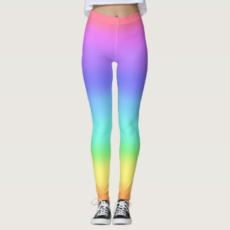 Legging hipster colorido do arco-íris do ombre de 80s 90s