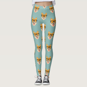 Legging Hipster Engraçado - Padrão Corgi