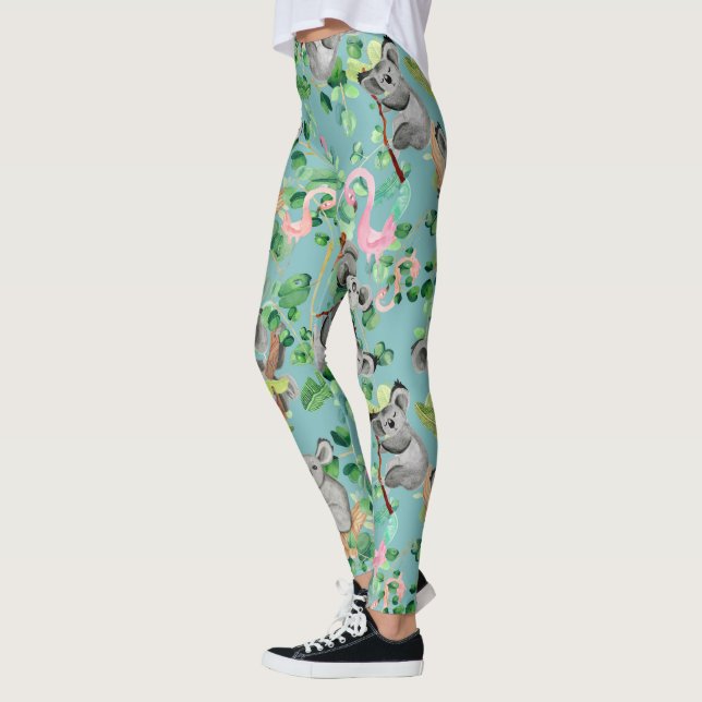 Legging Hipster Exótico Galinhas Design de Koala (Esquerda)