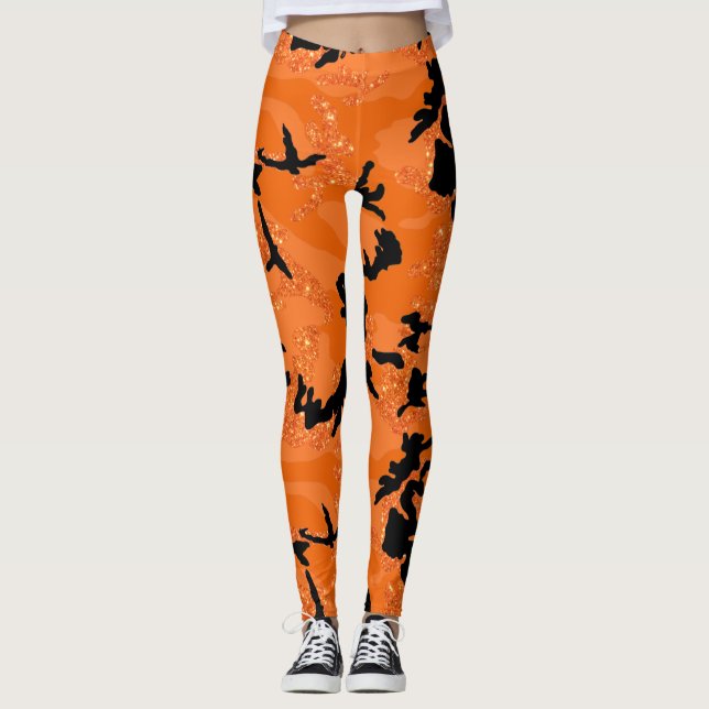 Legging HOC Orange Glitter Halloween Edition Camo (Frente)