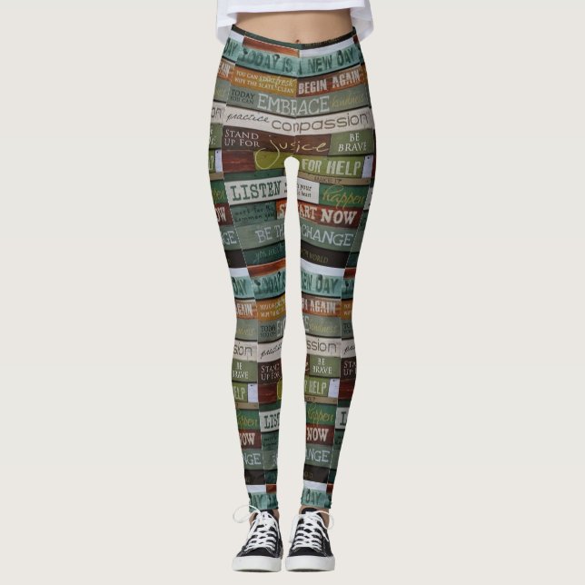 Legging Hoje É Um Novo Dia De Legendas Motivacionais (Frente)