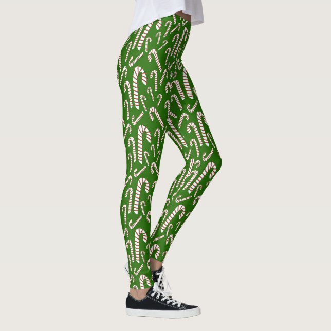 Legging Holiday Season Artística Candy Cane-Green (Direita)