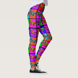 Legging holiES - Borboletas Psicodélicas Mosaico / listras