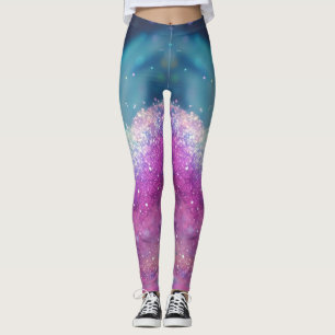 Legging holográfico de brilho leitoso