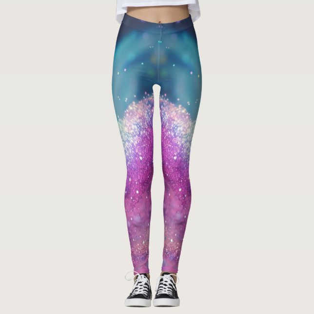 Legging holográfico de brilho leitoso (Frente)