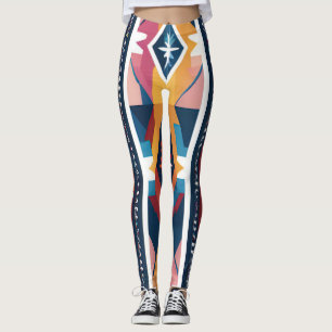 Legging Homenagem Nativa Americana ao Abstrato 18