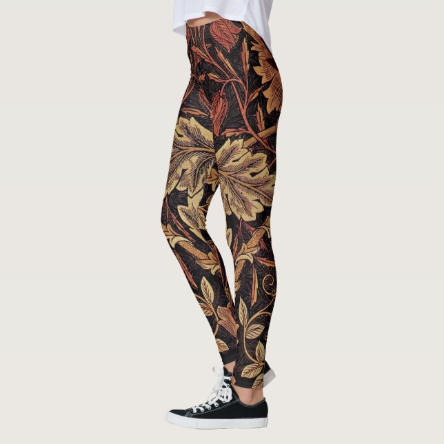 Legging Honeysuckle, um design de colheita William Morris (Esquerda)