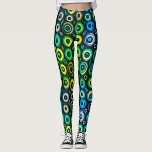 Legging Horror Halloween Blue Spooky Monster Eyeball