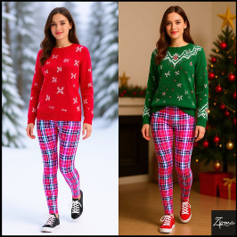 Legging Hot Pink Magenta Dense Modern Tartan