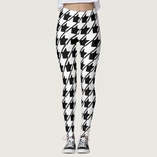 Legging Houndstooth branco preto