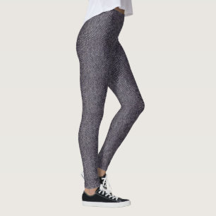 Legging Houndstooth cinzento clássico