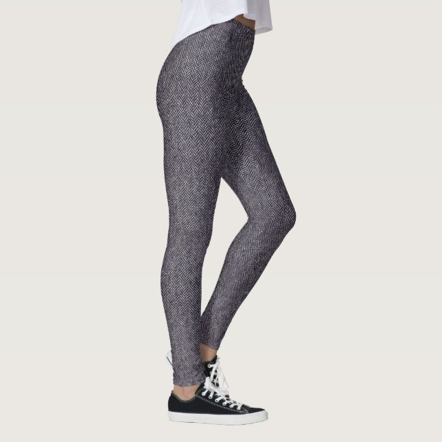 Legging Houndstooth cinzento clássico (Direita)