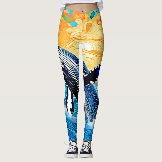 Legging Humpback Sunset Leap Art (Frente)