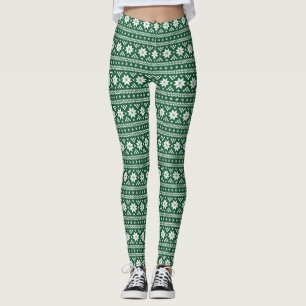 Legging Hunter Green Fair Isle