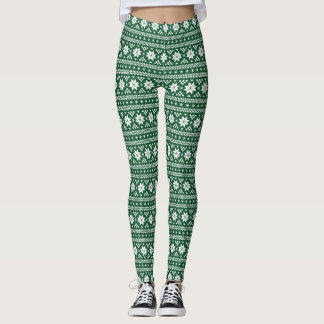 Legging Hunter Green Fair Isle