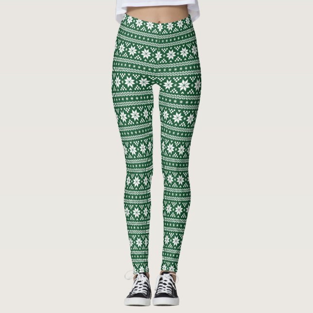 Legging Hunter Green Fair Isle (Frente)