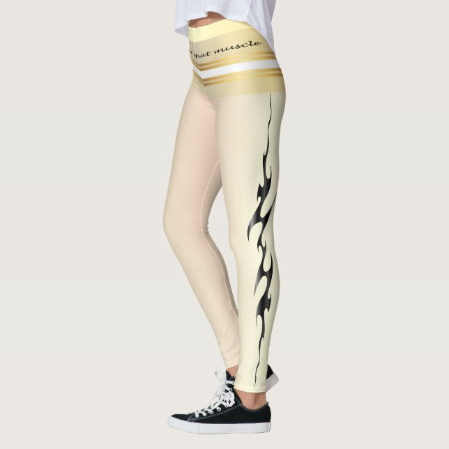 Legging Hustle para aquele músculo que cita o texto amarel (Esquerda)