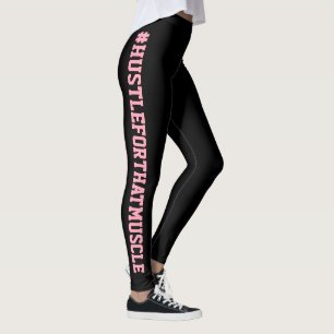 Legging #Hustle para esse exercício do rosa do preto do